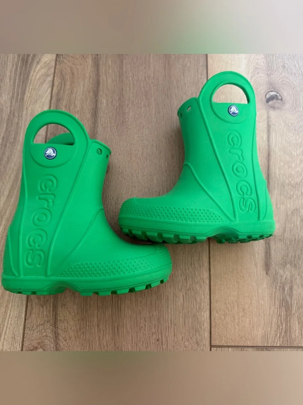 Crocs Handle It Rain Boots Toddler Kids Size C7 Green Waterproof Rubber